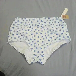 Pink VS high waisted swim bottom new with tags size large